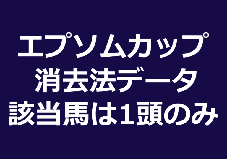 エプソムカップ22消去法データ推奨馬は1頭のみ 競馬単複 Mostly Correct